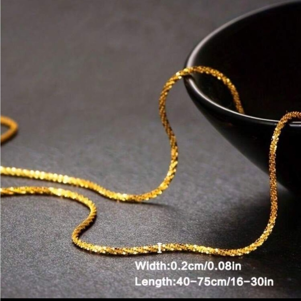 Gold Sparkly Necklace - Picture 2 of 2